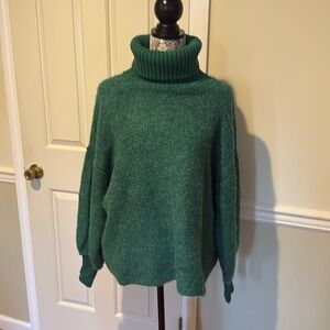 Free People balloon sleeves turtleneck sweater